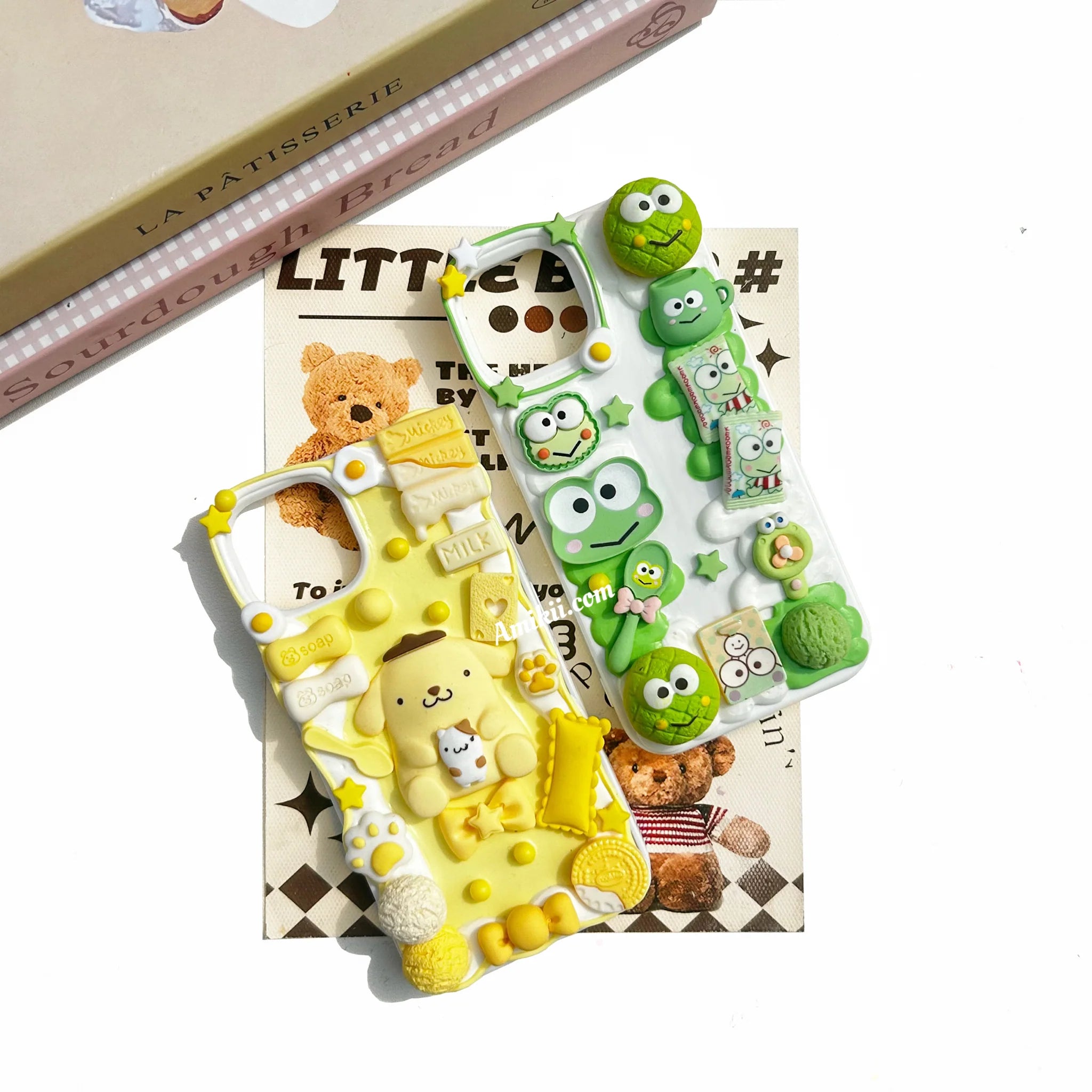 Keroppi / Pompom Purin Decoden Cream Phone Case Iphone Samsung Case