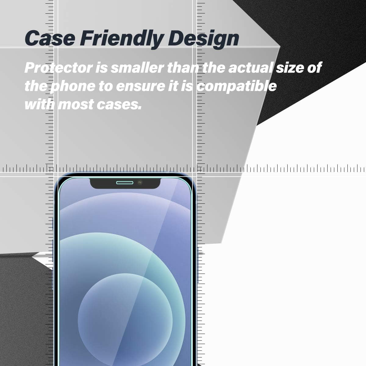 Compatible with Iphone 12 Screen Protector + Camera Lens Protectors, [2 + 2 Pack] Premium HD Clear Tempered Glass, Anti-Bubble 3D Curved Accuracy Film for Iphone 12 (6.1 Inch)