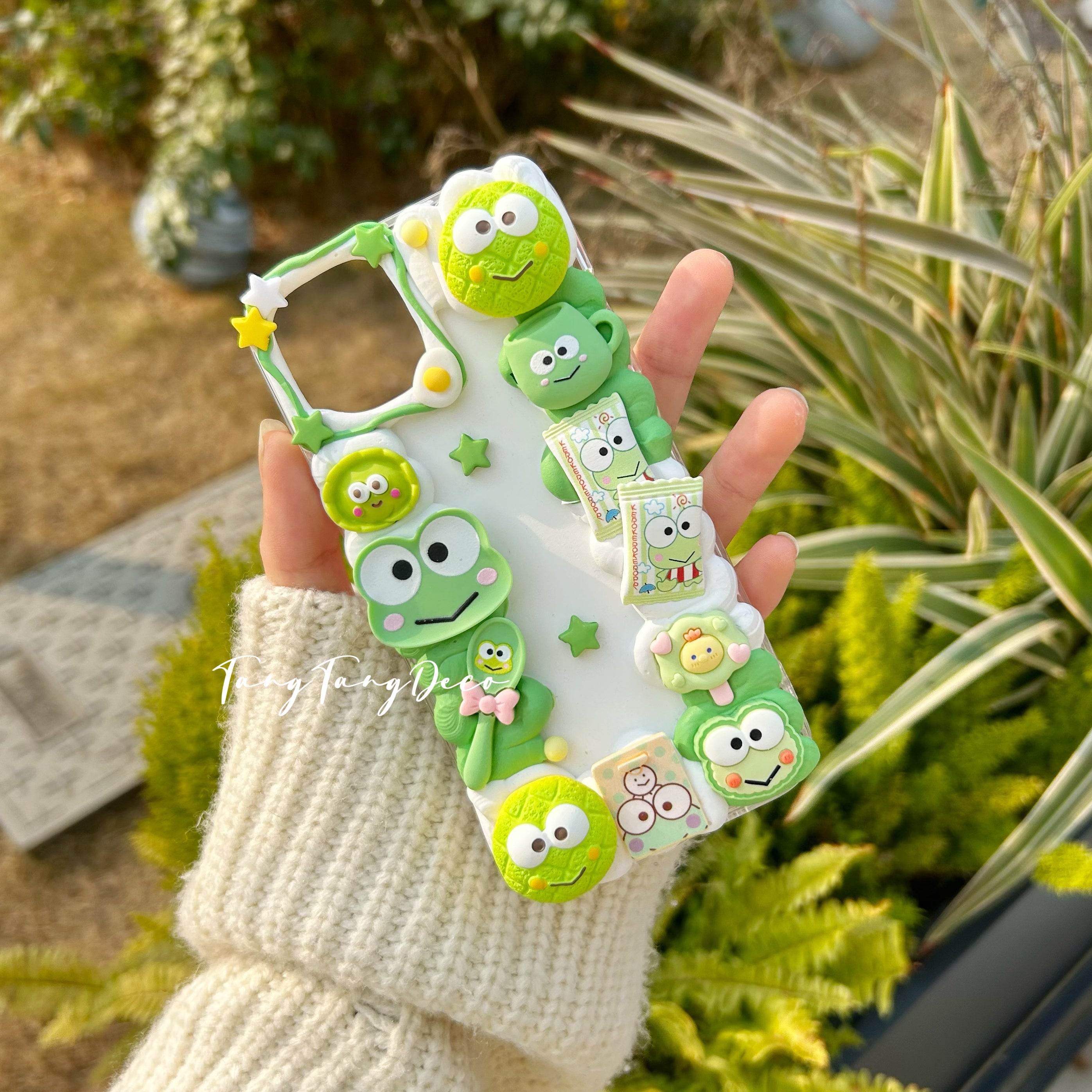 Keroppi / Pompom Purin Decoden Cream Phone Case Iphone Samsung Case